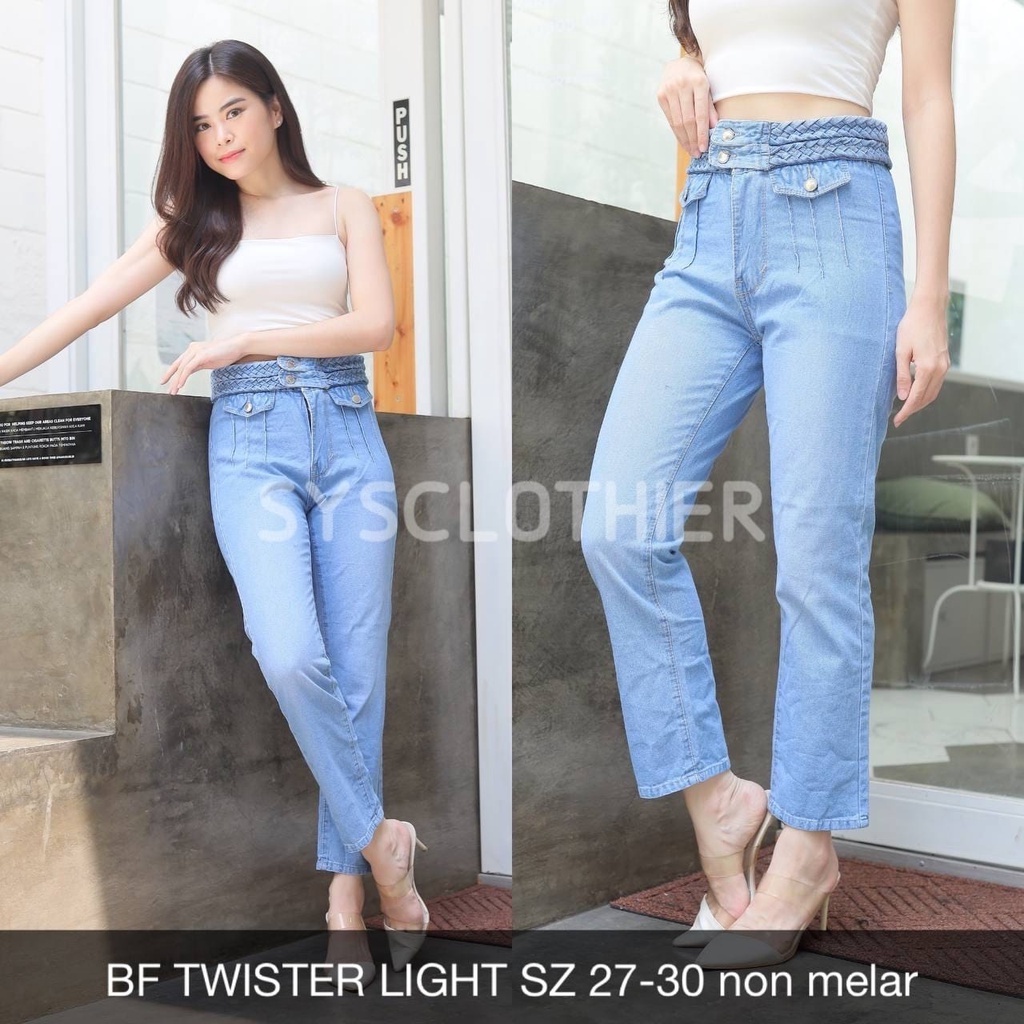 CELANA JEANS WANITA BF TWISTER LIGHT- SYSCLOTHIER