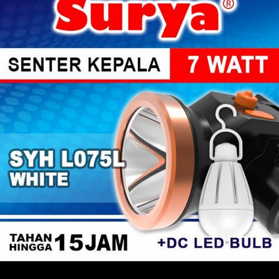 SURYA Senter Kepala SYH L075L - Head Lamp 7 Watt - Cahaya Putih