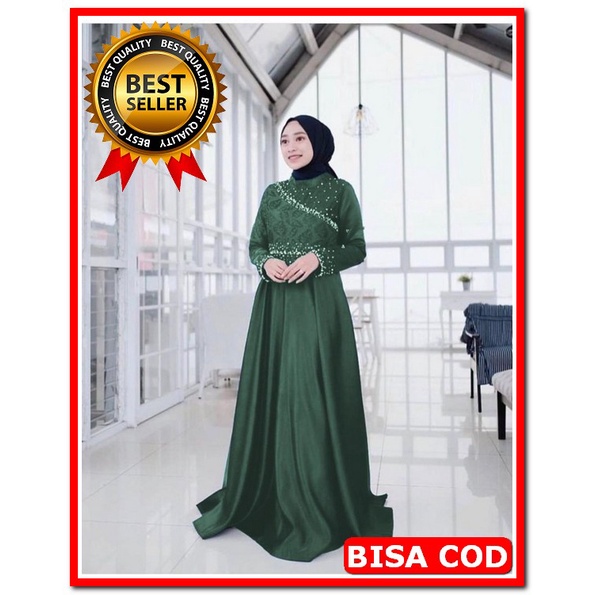 New Gamis Haitwo Srikandi Series /Gamis Syar'I Fashion Muslim Bra DQ878 Maxi Kerahyu Ijobotol [Gamis