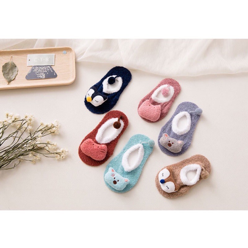 Kaos Kaki Fluffy Boneka Korea