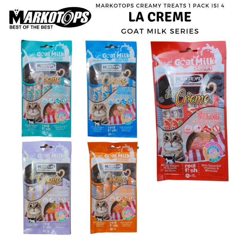 Jual Markotops La Creme Snack Kucing Liquid With Goat Milk Gr