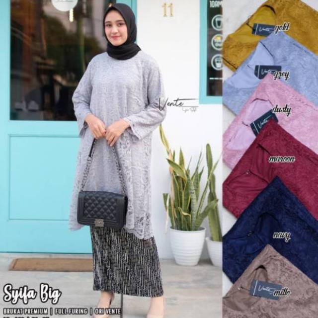 Baju kebaya pesta ld 120 xxl xxxl Atasan wanita broklat bruklat brokat JUMBO ld 120