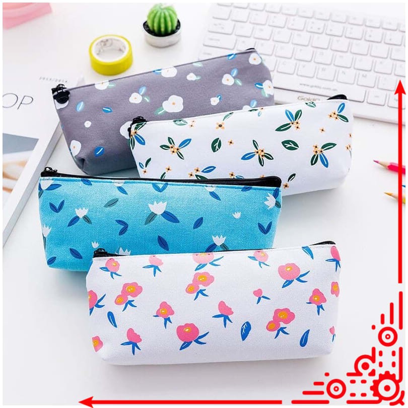 

TP0074 Tempat Pensil Canvas Flower Printing Tempat Kosmetik Pouch