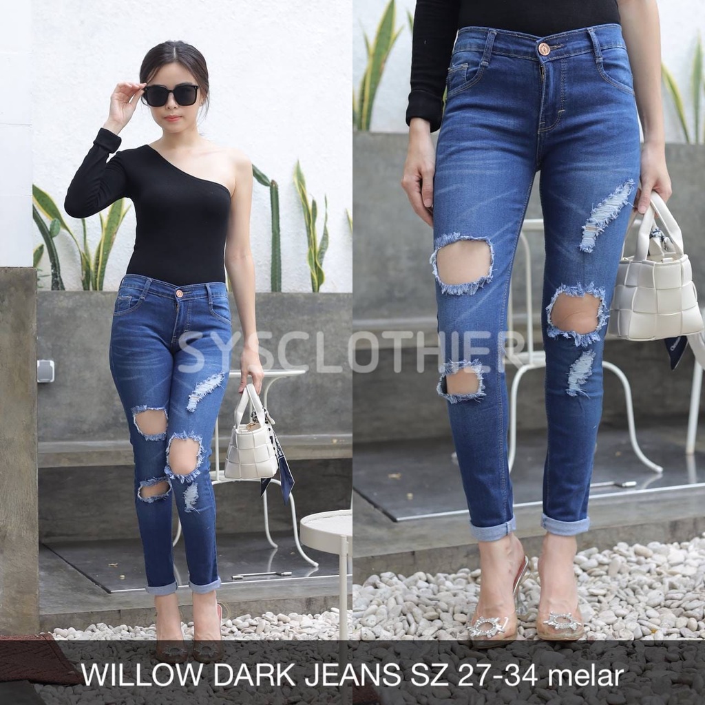 CELANA WANITA WILLOW DARK JEANS STANDARD &amp; BIGSIZE