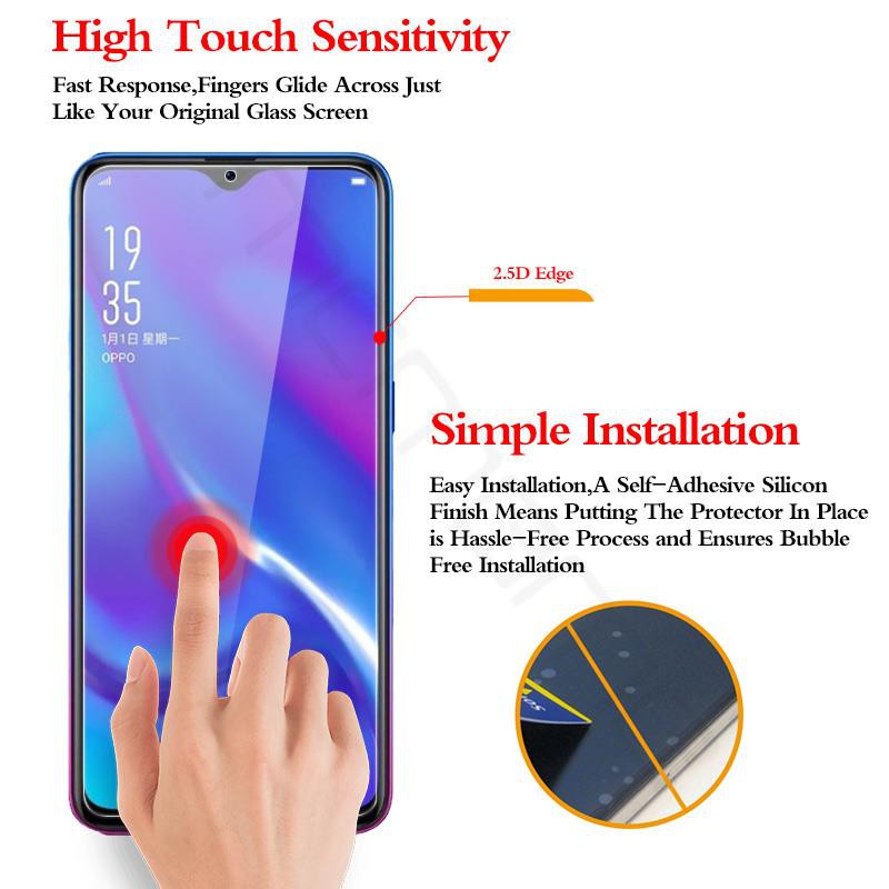 Tempered Glass Pelindung Layar Oppo Realme C2 2 3 F11 5 Pro X Lite A1K K3 K5 Reno 10x A3 A5 A3S A7X A83 A37 A7 A5S