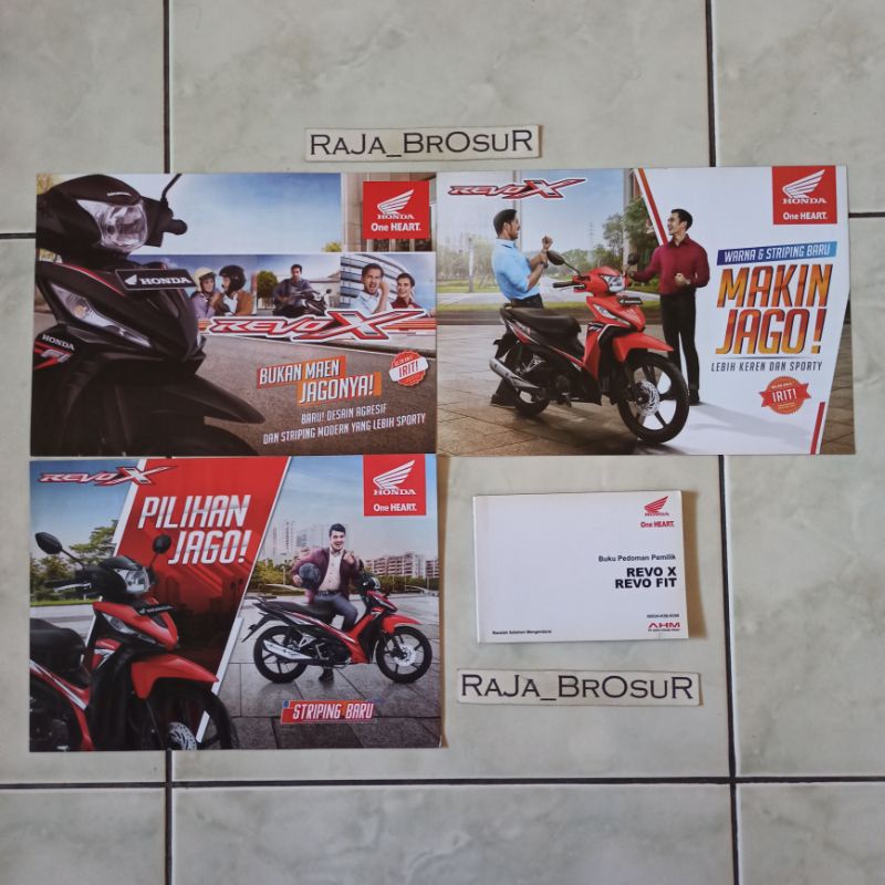 Buku pedoman pemilik/manual book + 3poster brosur flyer Honda Revo X/Revo Fit 1Set