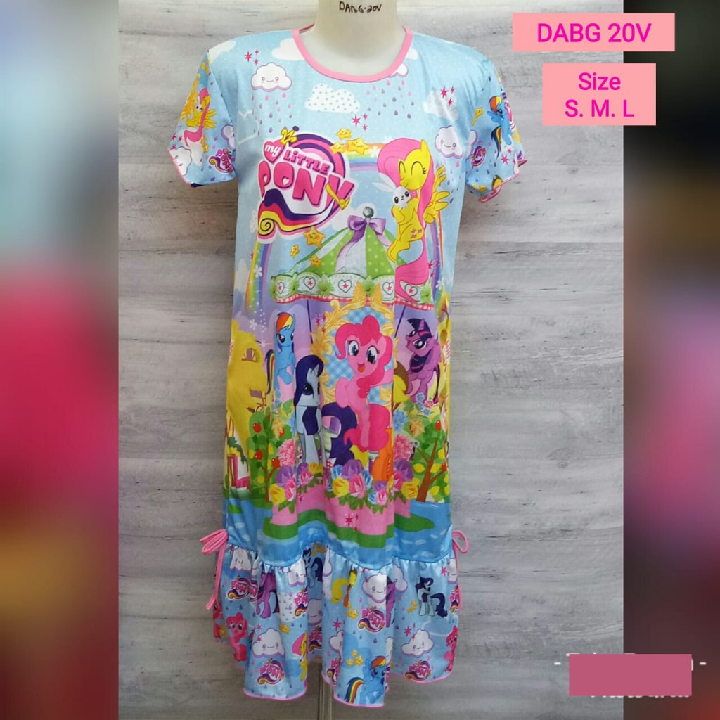 Dress little pony pakaian anak perempuan DABG20V fashion daster baby doll baju tidur terusan casual