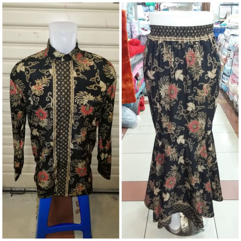 IndahKebaya | 50+ MOTIF / COUPLE ROK DUYUNG DAN KEMEJA PANJANG / COUPLE BATIK KEBAYA / VARIASI WARNA