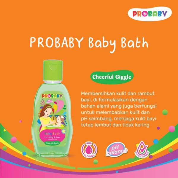 PROBABY BATH Sabun Mandi | Body &amp; Hair | Rambut | Summer Sweet | Lovely Sky | Sunny Shine | Silky Cuddle | Cheerful Giggle