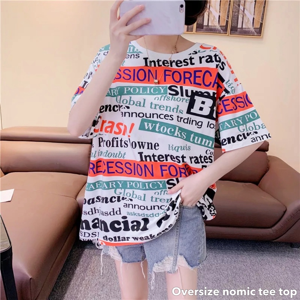 Oversize nomic tee top -Thejanclothes