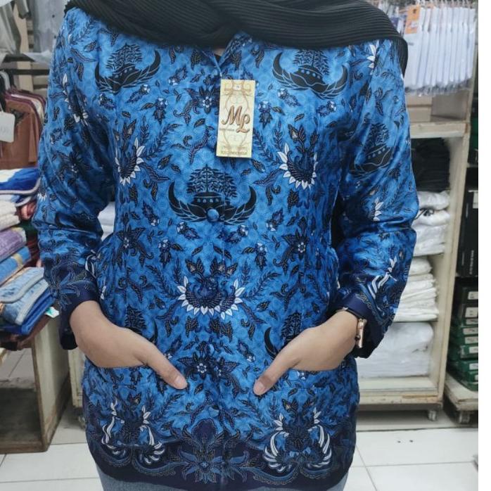 [KODE PRODUK 9WG9Z9447] Atasan BATIK KORPRI Semi Sutra Wanita Resmi Untuk PNS