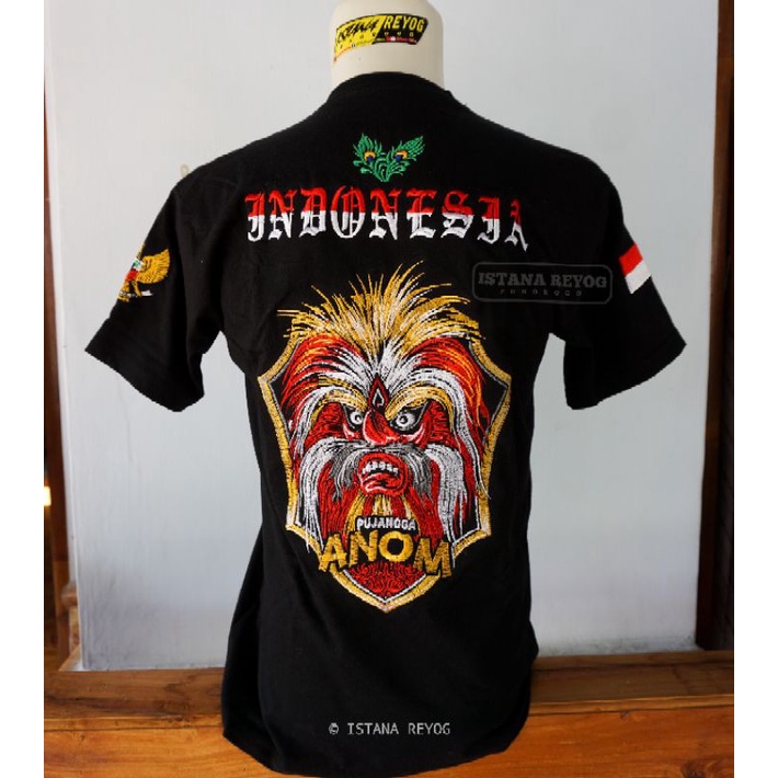 KAOS BORDIR BUDAYA REOG PONOROGO / KAOS GANONG NEW / KAOS BORDIR   / KAOS JARANAN / BUJANGGANONG