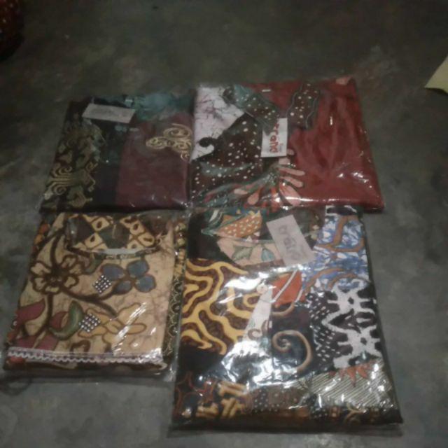 Baju Batik Koko Kombinasi Bordir Reguler M L Xl Original