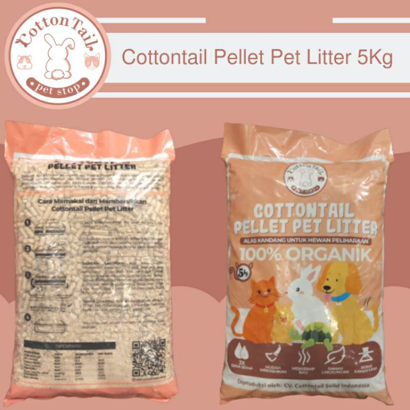 Cottontail Pellet Pet Litter - Wood Cottontail Pellet Pet Litter 5kg