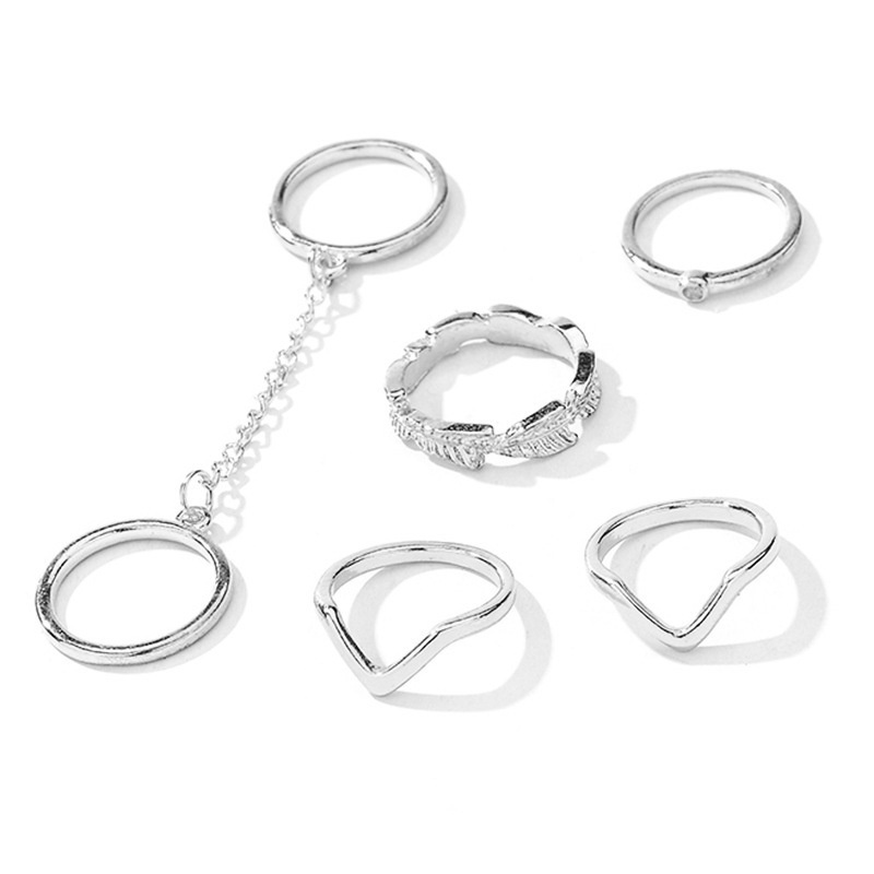 COD 6 pcs set cincin jari Fashion wanita Aksesori cincin sendi E09