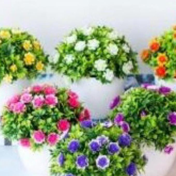 Tanaman Bunga Hias Plastik MAWAR Artificial Pot Bunga Plastik MAWAR MURAAAh