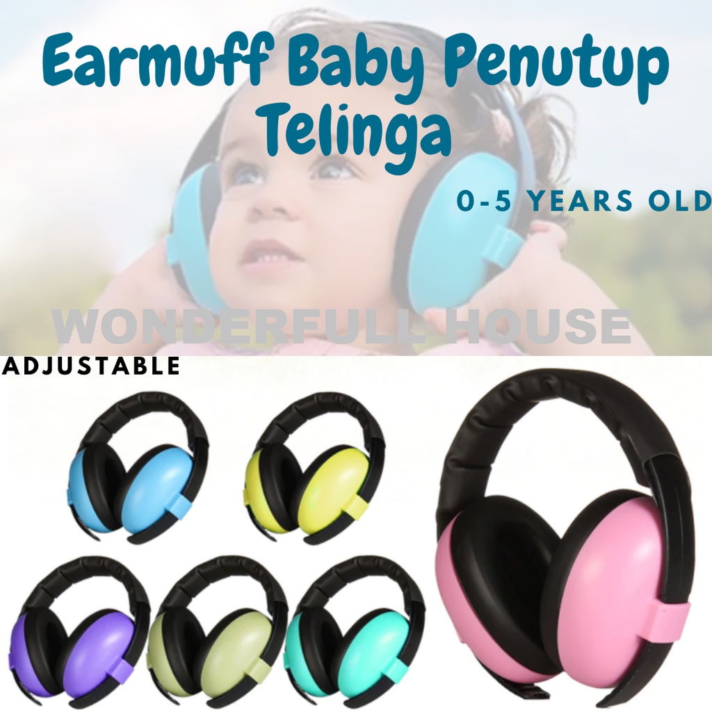 Earmuff Baby Pelindung Telinga Anak Bayi Peredam Suara Bising Pesawat