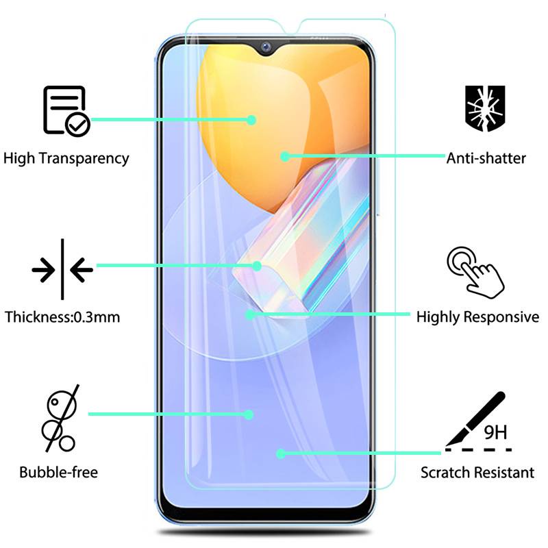 2pcs protective glass for vivo y 11 12 20 31 91c v20 pro se v17 y11 y11s y12 y17 y20 y20i y31 y91c screen protector cover film