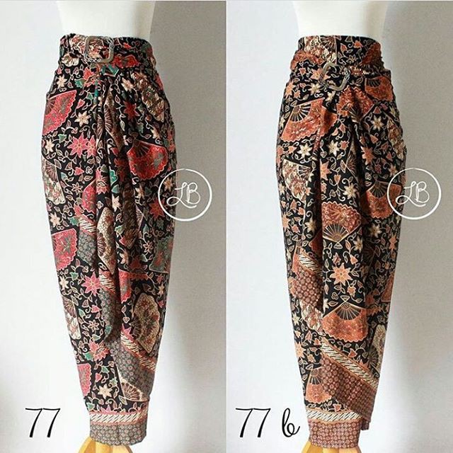 Rok Kain Lilit / Rok Lilit Bawahan Kebaya Motif Kipas 77 Dan 77b.