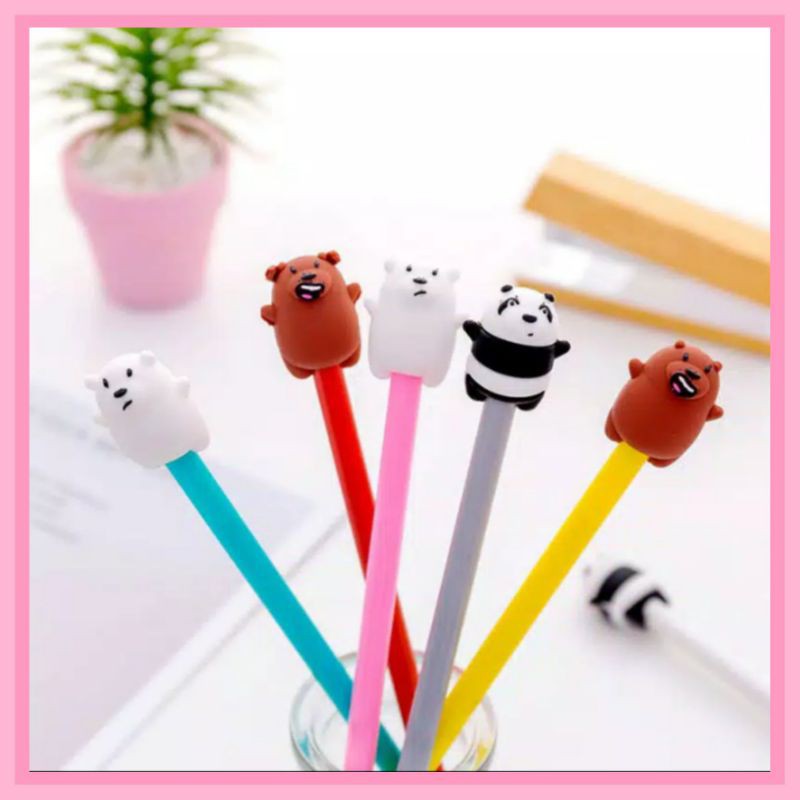 

MIOMAU Pulpen We Bare Bear Panda Lucu/ Bolpoin Beruang Lucu