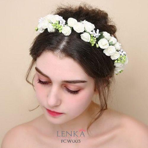 [PRODUK FAVORIT] AKSESORIS RAMBUT PESTA PENGANTIN WANITA ANAK FLOWER CROWN FCW003