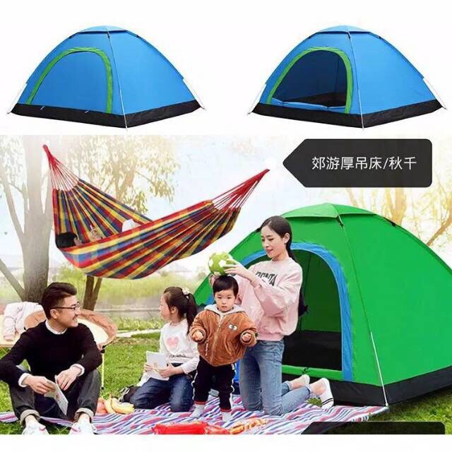 Tenda Camping Buka Otomatis Kapasitas 1-3 Orang Tenda Otomatis Outdoor &amp; Indoor Tenda Gunung