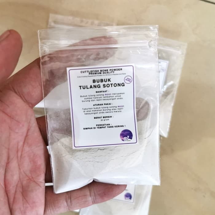 

MOON CUTTLEBONE FISH POWDER 20 GRAM BUBUK TULANG SOTONG MURNI 100%