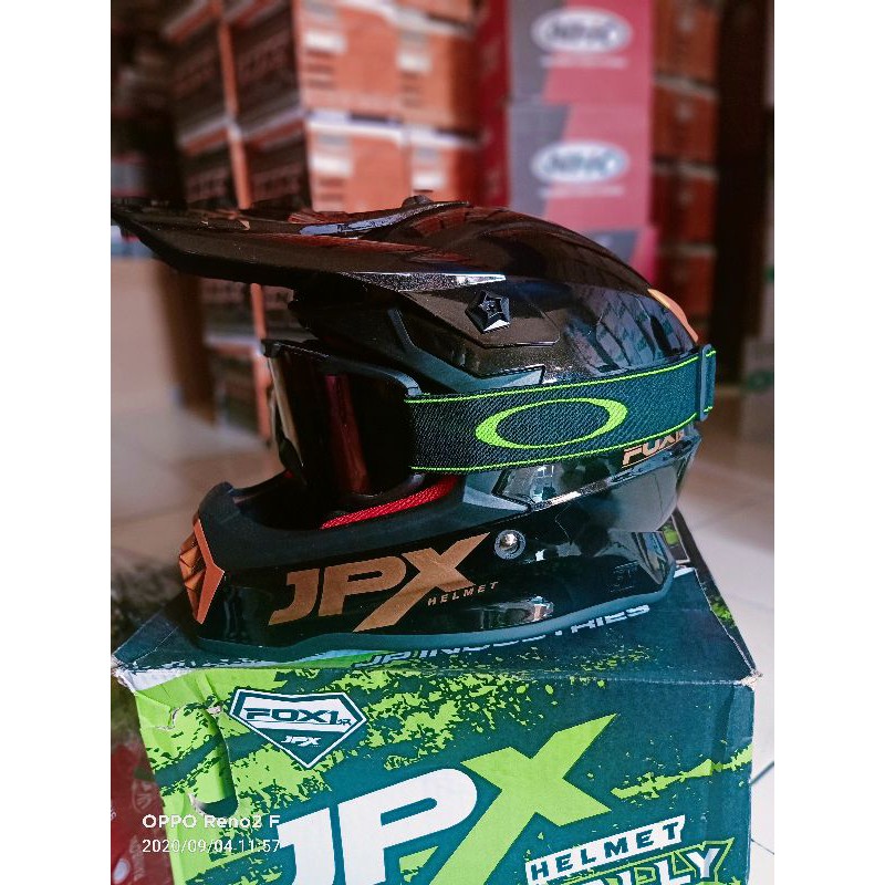 HELM JPX CROSS ANAK FULL WARNA SOLID