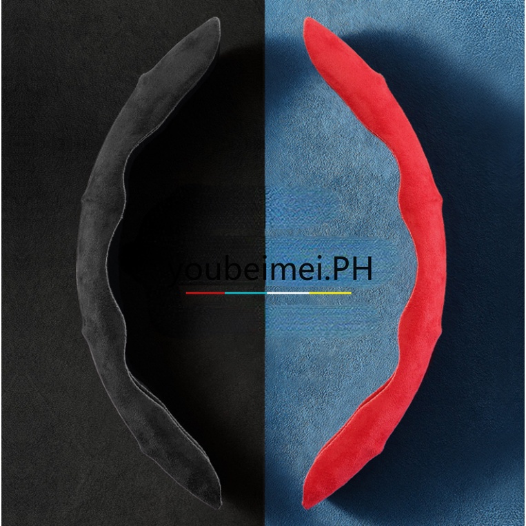 2pcs / Set Cover Stir Mobil Bentuk Y Bahan Suede Untuk Tesla Model 3 Model