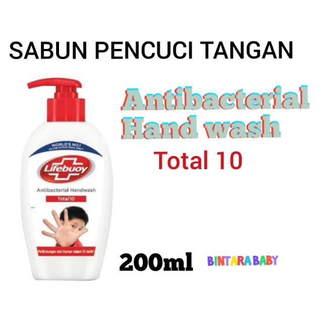 Sabun Pencuci Tangan Lifebuoy Handwash 200ml Antibacterial Hand Wash Total 10 antiseptic Pump