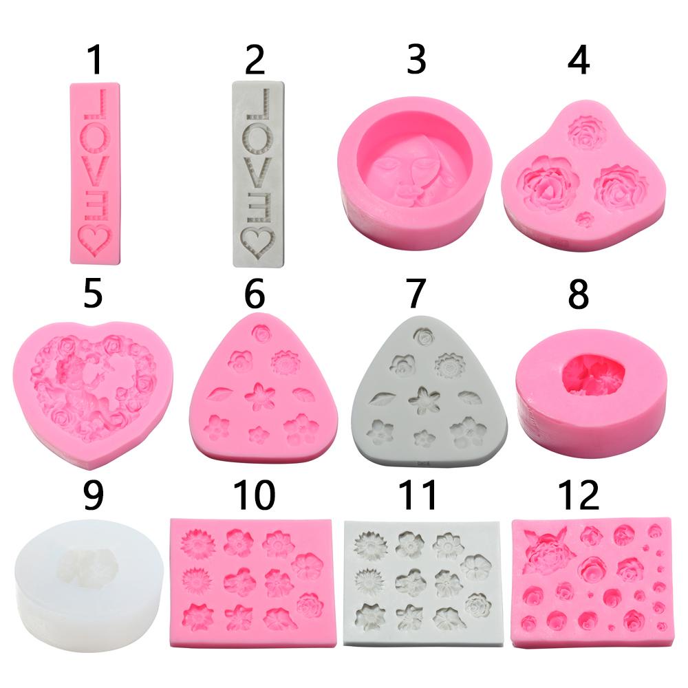 R-flower Cake Cetakan Silikon Jelly Puding DIY Love Rose Valentine Day Baking Mold