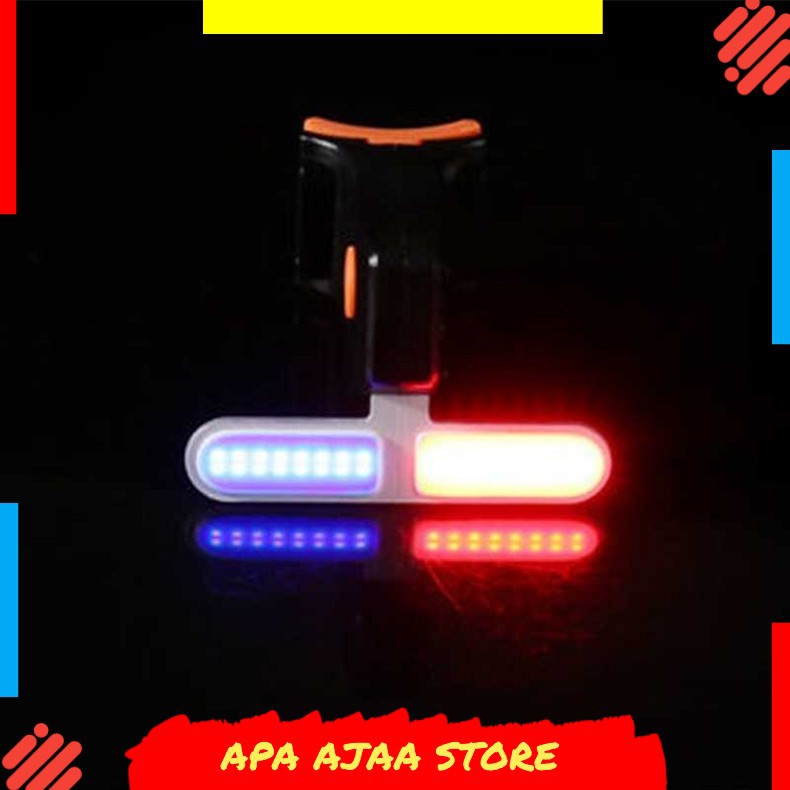 Best Seller ! Taffled Lampu Sepeda Tail Light LED Dua Warna USB Charging - ZHA0097