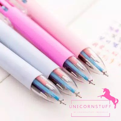 Bolpoin Unicorn 6 Warna Tinta Bolpoin unicorn Pena Unicorn Premium Tinta Gel Perempuan Anak Journaling Tipis Karakter Pink Pastel Kado Anak Perempuan Alat Tulis Tempat Pensil Sekolah Back To School