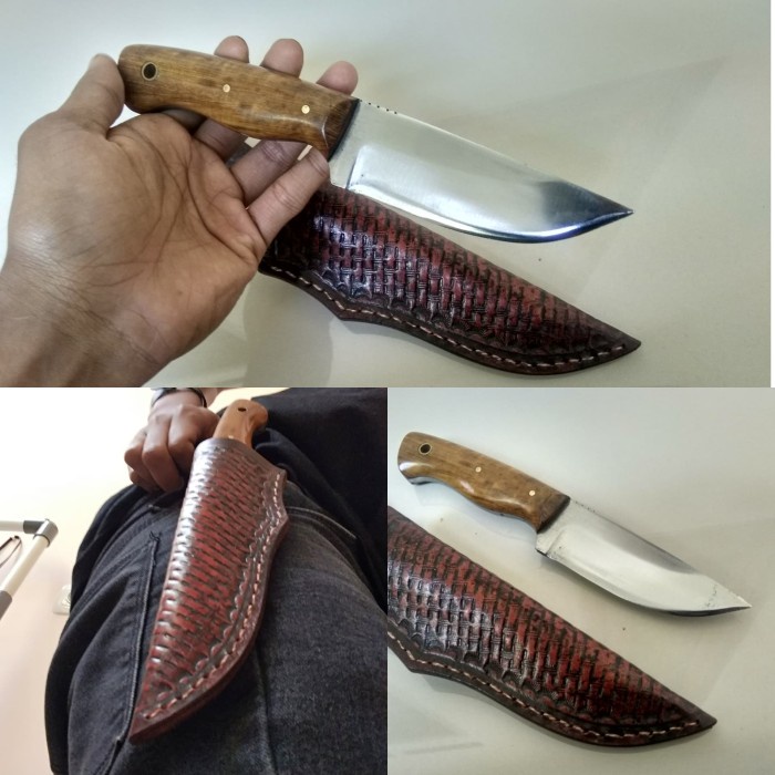 Pisau Seset Kulit - Pisau Seset Sarung Kulit Skiner Sup9 Berkualitas - Vivistecolection