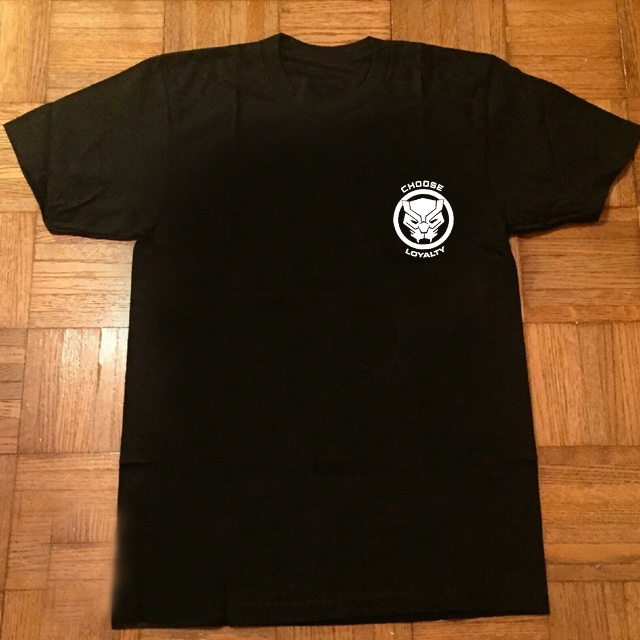 Kaos Black Panther Choose Loyalty Tshirt Unisex