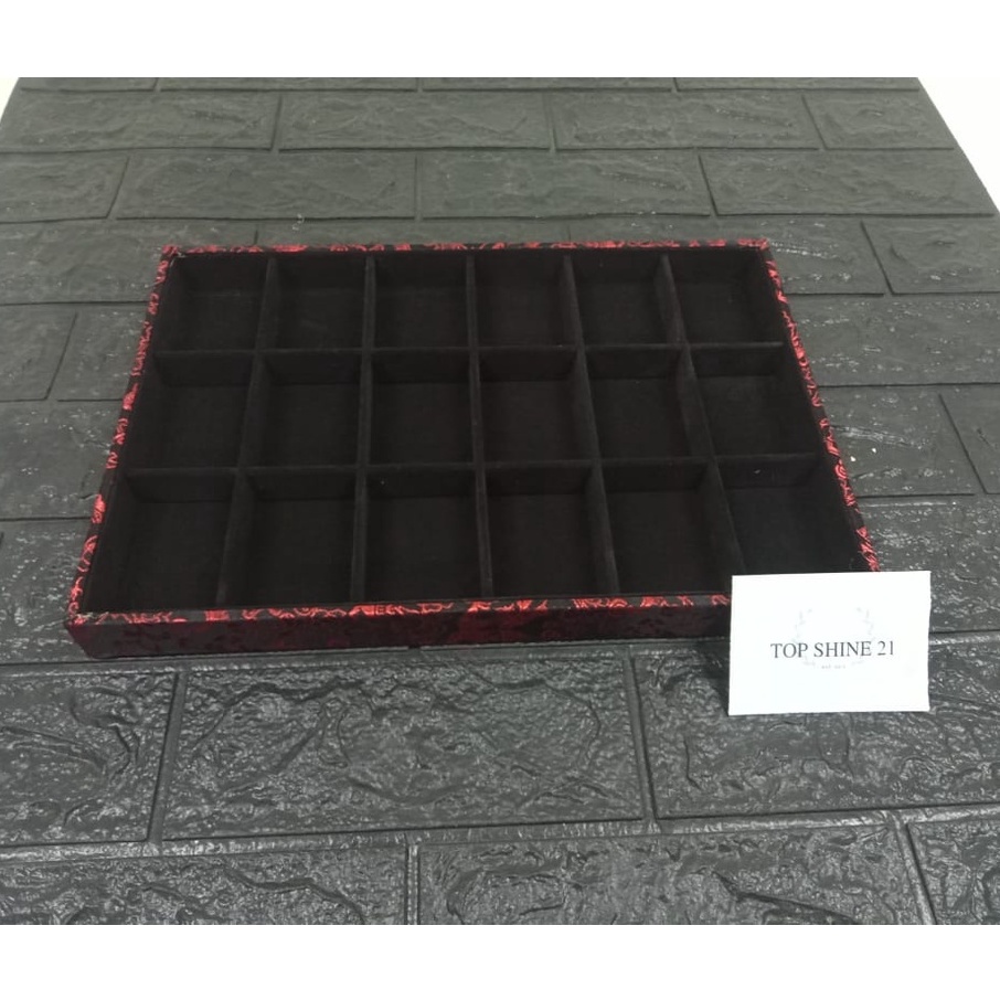 Tempat Cincin Display Toko Emas Perhiasan/Tempat Cincin Batik Hitam