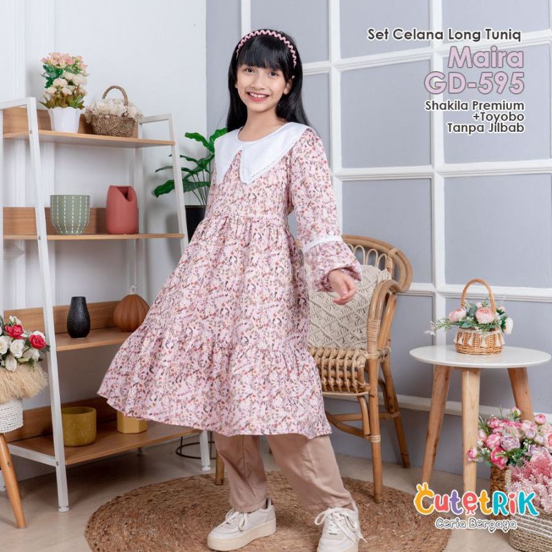 Setelan muslim anak / setelan cutetrik terbaru / setelan maira cutetrik