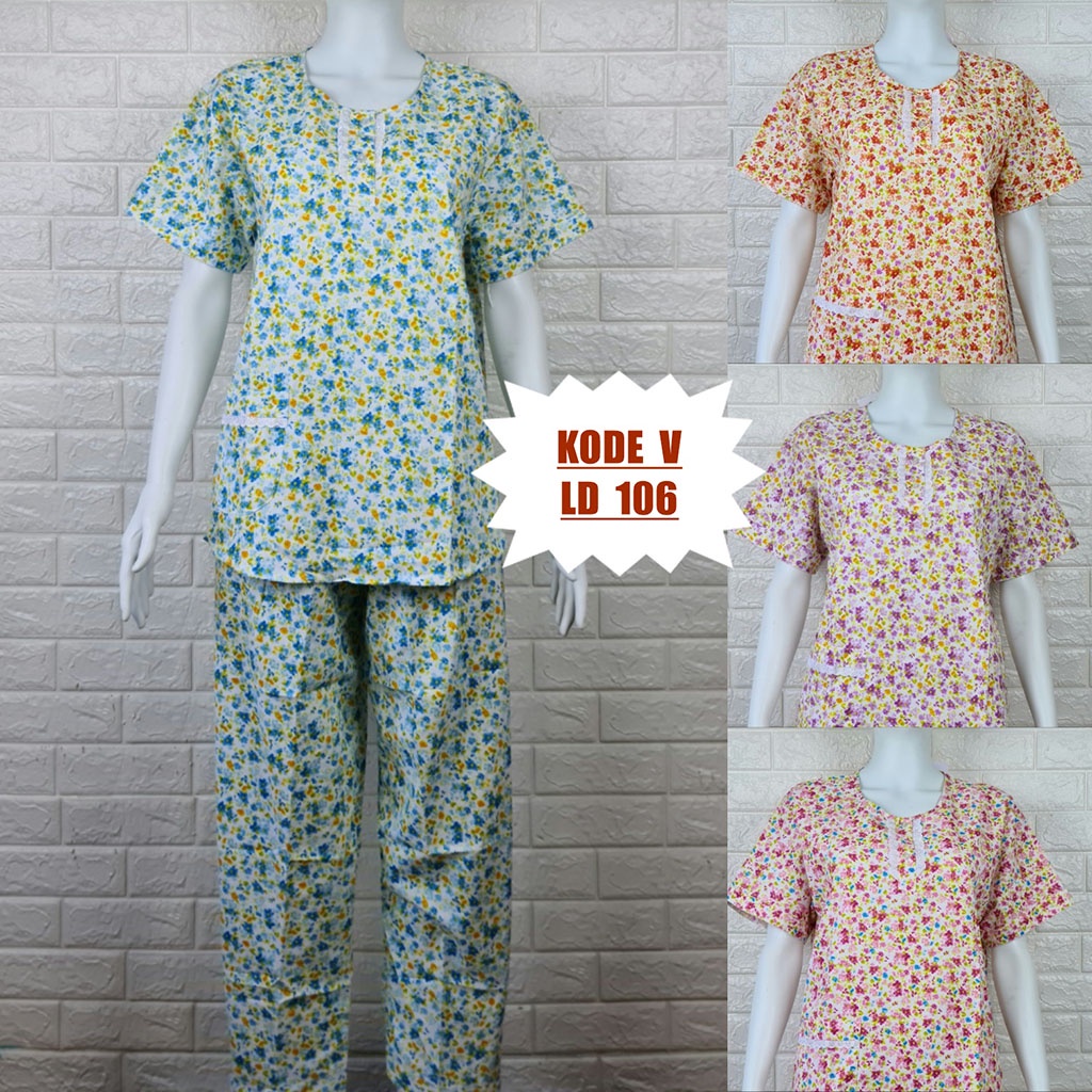 PIYAMA KATUN | HOKI & SHEILA STANDAR | LEBEL ORANGE | BAJU TIDUR | WANITA DEWASA-3