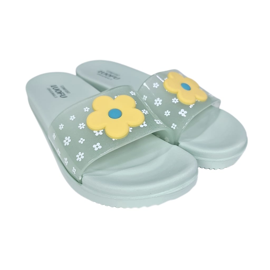 LUOFU ORIGINAL jelly sandal anak cewek karet import sendal selop E7159TF-E117