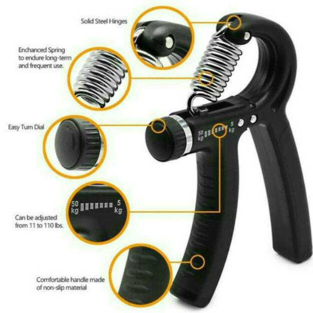 [[BISA COD]] Handgrip Adjustable 5-60kg Handgrip Adjustable Strength Handgrip TERPERCAYA