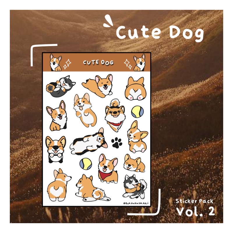 

STIKER AESTHETIC CUTE DOG