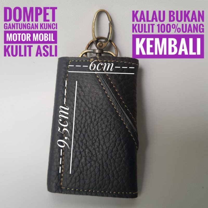 Dompet Gantungan Kunci Kontak Motor Mobil Kulit Asli