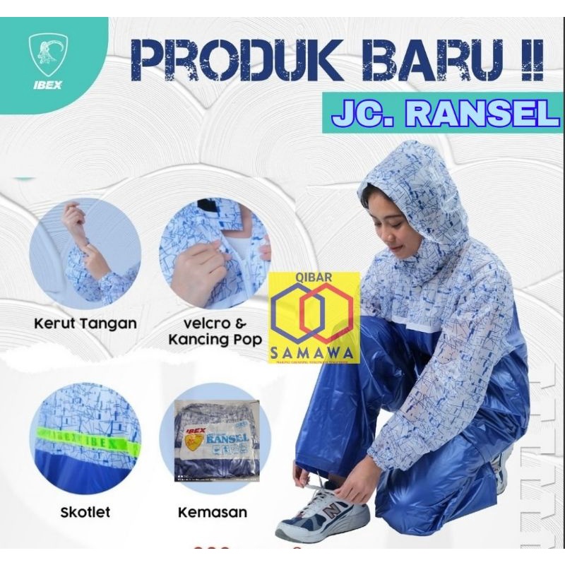 Jas Hujan Ransel  Back Pack Tas Gendong Masuk  Ideal Untuk Pria Dan Wanita Dewasa BB 50kg-80kg