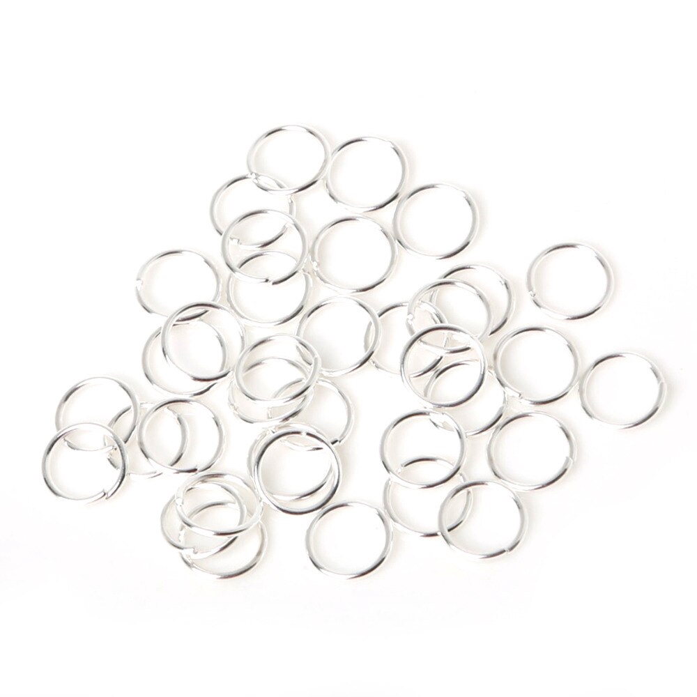 Konektor Jump Ring Split Silver Ukuran 3 4 5 6 7 8 10mm Untuk Membuat Perhiasan Diy