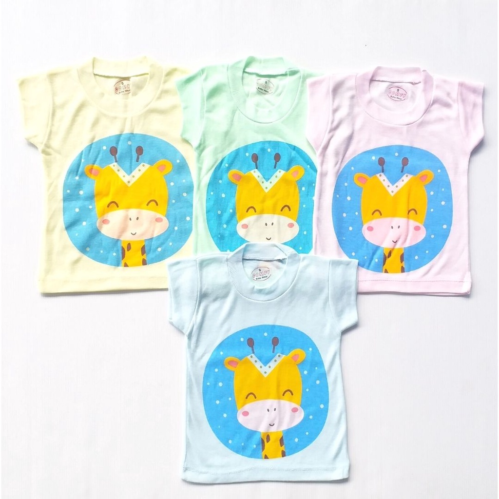 PROMO 10.10 HappyOliver KAOS ONECK MOTIF WARNA ANAK kaos dalam oblong anak laki2 dan perempuan newborn-4thn