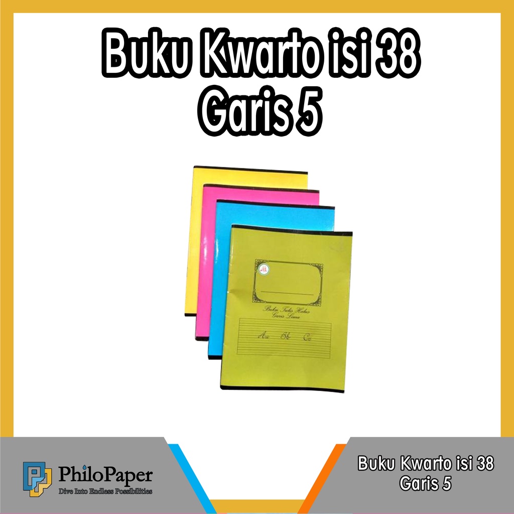 

ATK ~ ( PER PAK ) Buku Tulis Garis 5 Kuarto isi 38 / Buku Sekolah / Buku Menulis