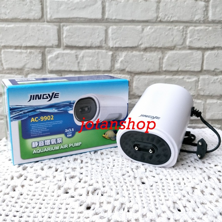 JINGYE JING YE AC 9902 Air Pump Aerator Pompa angin gelembung Udara 2 Lubang aquarium