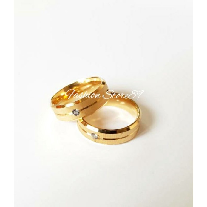 Cincin couple / cincin single / cincin nikah / cincin Titanium gold antikarat / cincin nikah emas