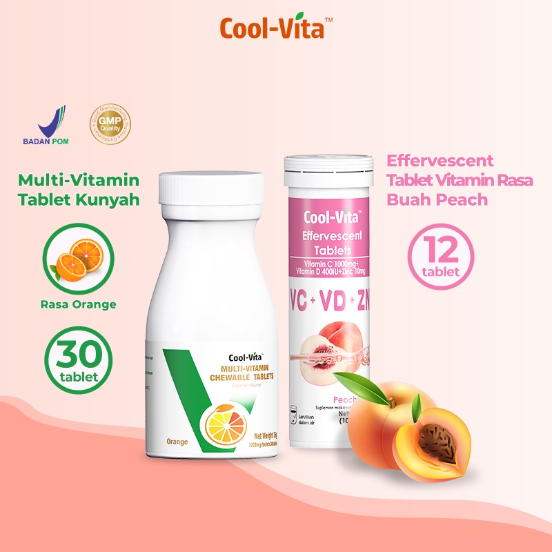 【PRE ORDER】CoolVita MultiVitamin Chewable (Kunyah) Suplemen Makanan Rasa Orange isi 30 Tablets-5
