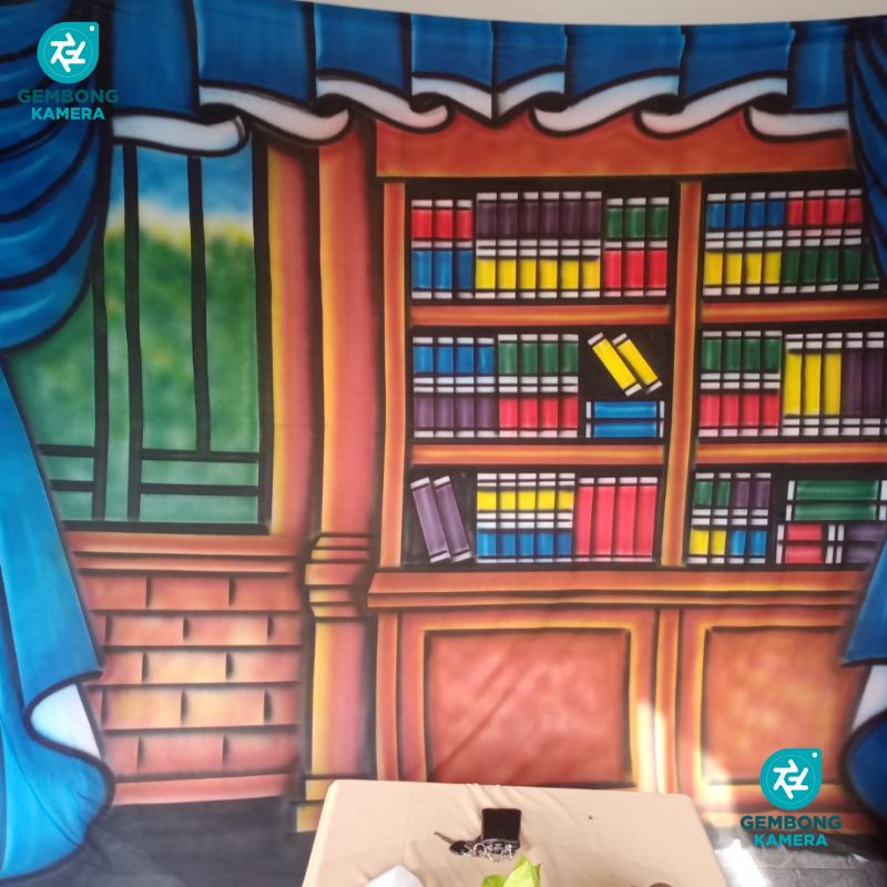 Kain Background layar studio motif wisuda ukuran 2.5*3m